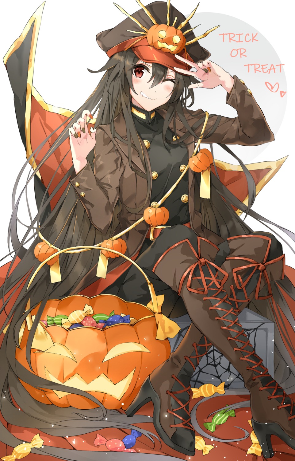 c.reo fate/grand order oda nobunaga (fate) halloween heels uniform